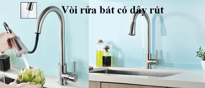 7 "siêu" tiện ích vòi rửa bát có dây rút khiến chị em nội trợ ấn tượng ngay từ cái nhìn đầu tiên